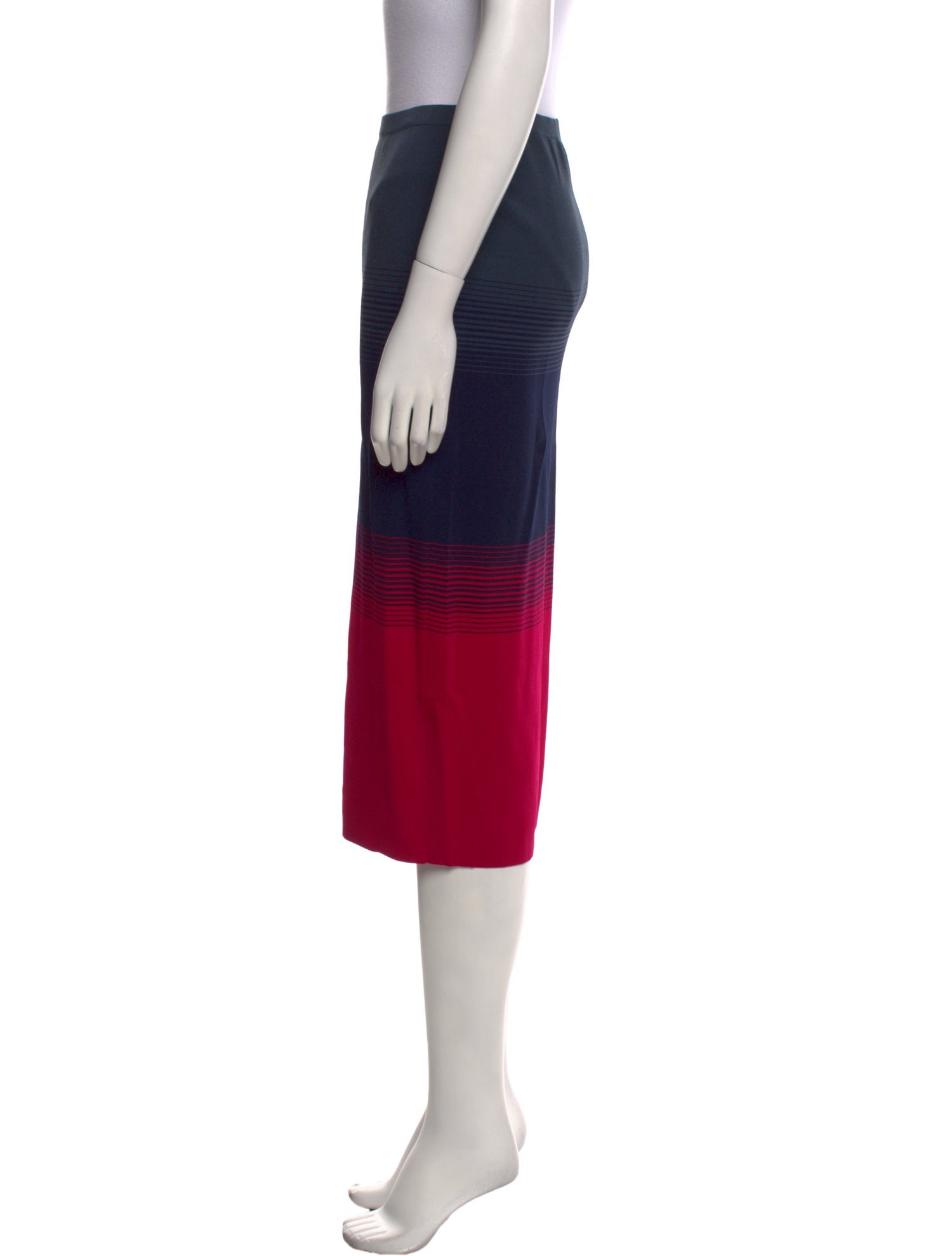 Tanya Taylor Colorblock Pattern Knee-Length Skirt