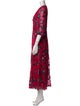 Tanya Taylor Floral Print Long Dress