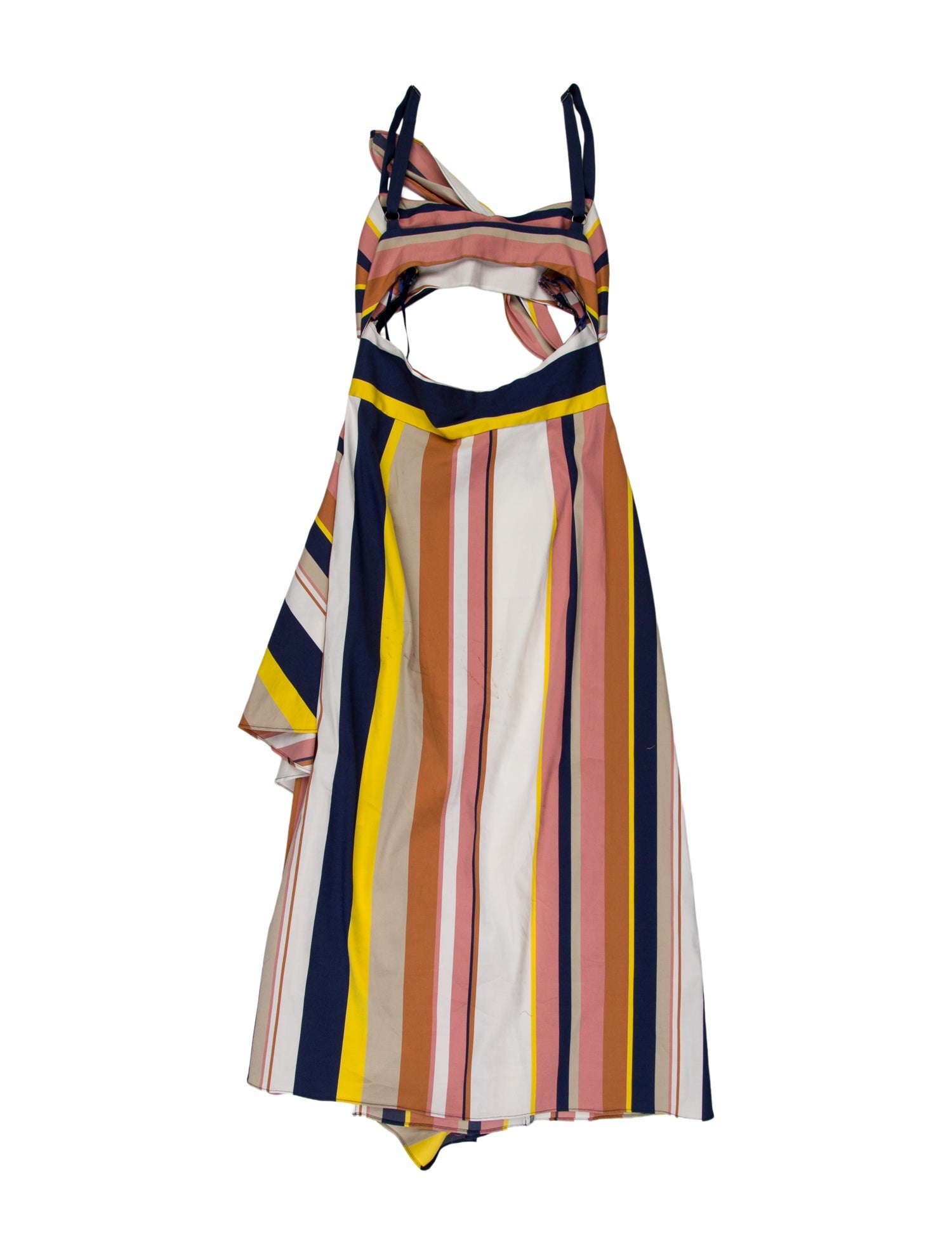 Tanya Taylor Striped Midi Length Dress