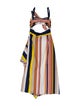 Tanya Taylor Striped Midi Length Dress