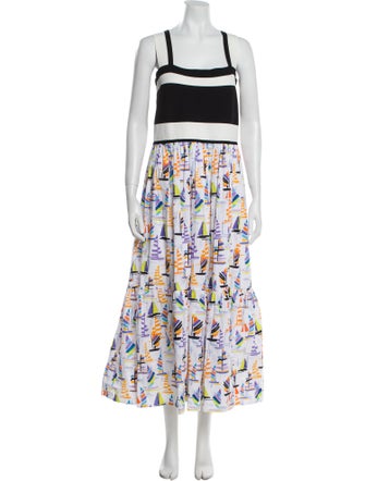 Tanya Taylor Printed Long Dress