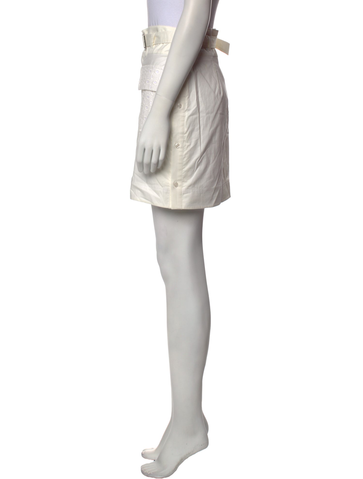 Tanya Taylor Eyelet Trim Mini Skirt