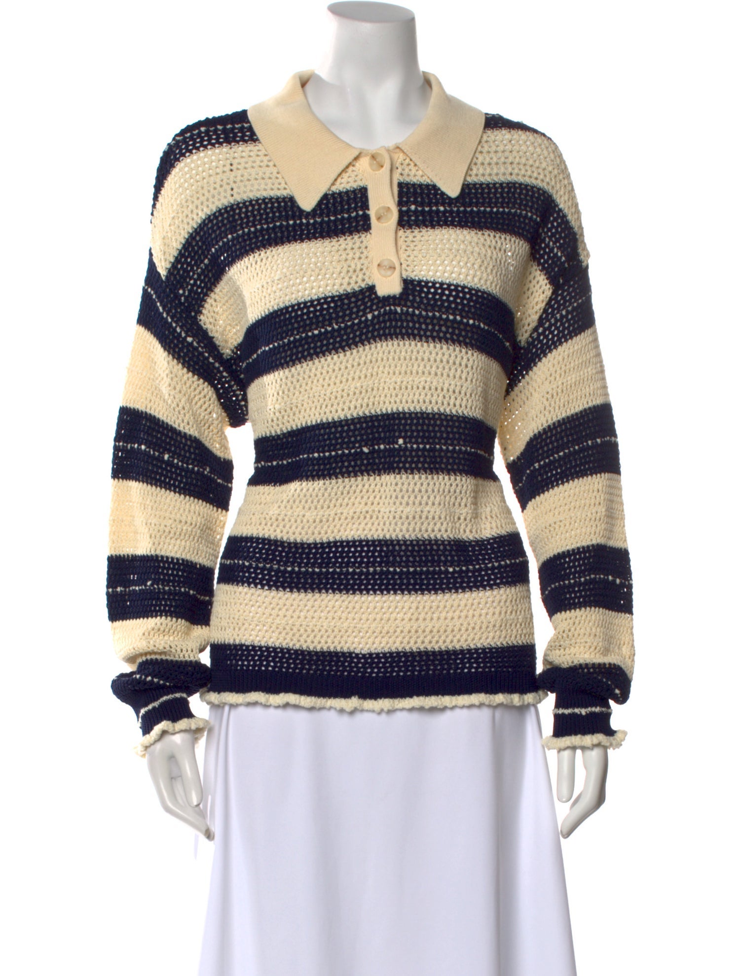 Tanya Taylor Striped Crew Neck Sweater