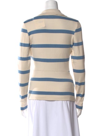 Tanya Taylor Striped Long Sleeve Button-Up Top