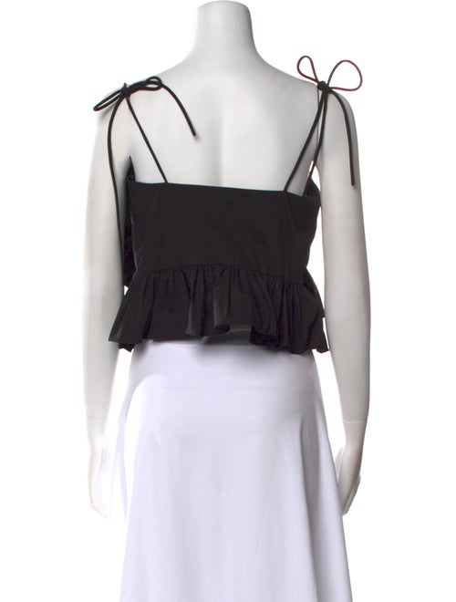 Tanya Taylor One-Shoulder Sleeveless Crop Top