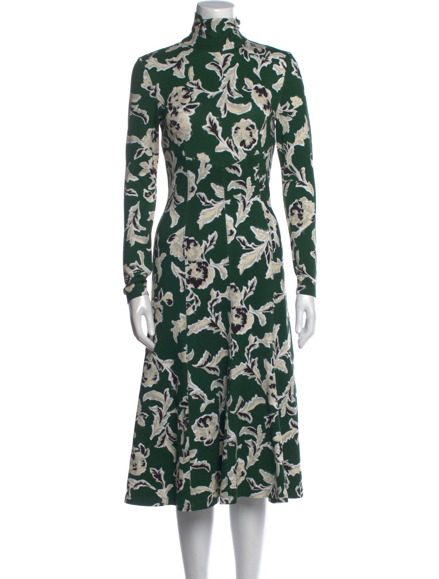 Tanya Taylor Floral Print Midi Length Dress
