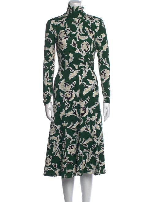 Tanya Taylor Floral Print Midi Length Dress