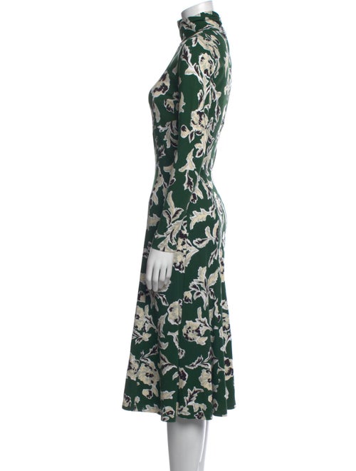 Tanya Taylor Floral Print Midi Length Dress