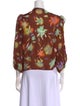 Tanya Taylor Floral Print Tie Neck Blouse