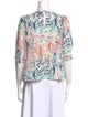Tanya Taylor Silk Floral Print Blouse