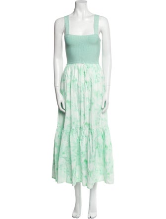 Tanya Taylor Printed Long Dress