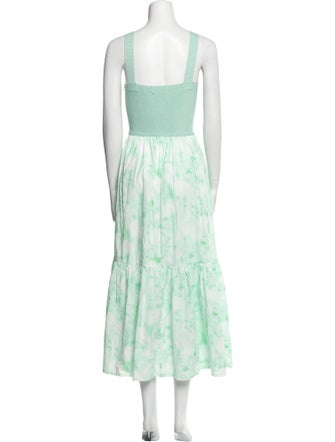 Tanya Taylor Printed Long Dress