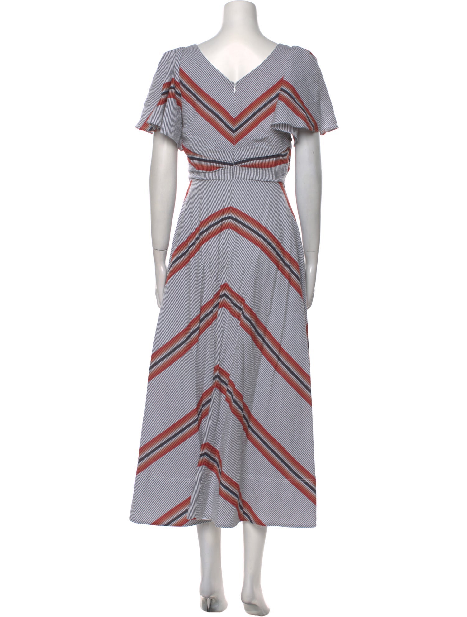 Tanya Taylor Striped Long Dress