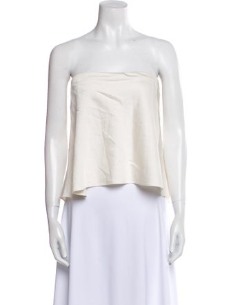 Tanya Taylor Strapless Crop Top