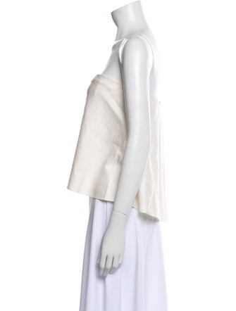 Tanya Taylor Strapless Crop Top