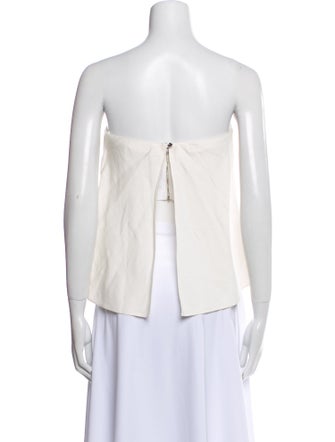 Tanya Taylor Strapless Crop Top