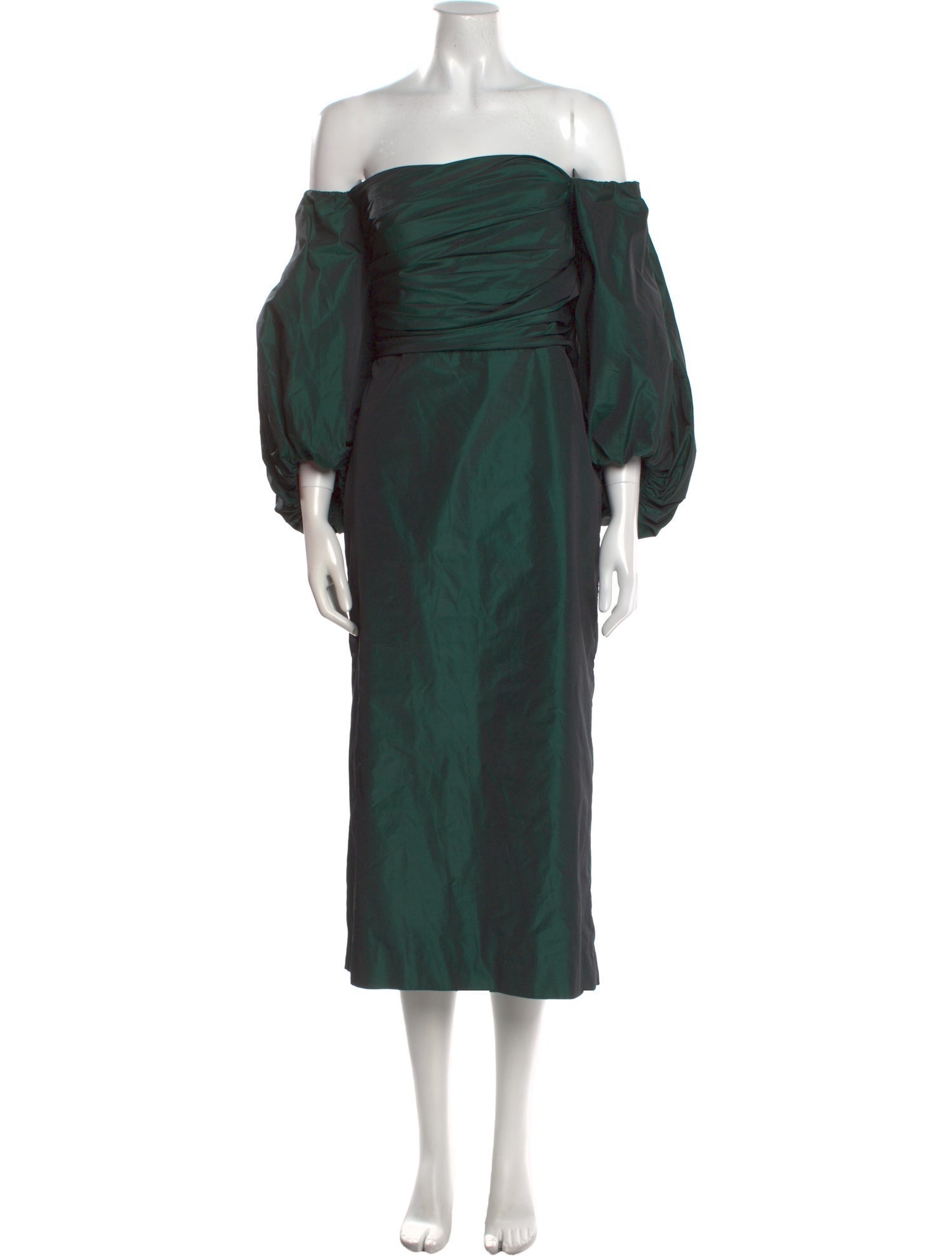 Tanya Taylor Off-The-Shoulder Midi Length Dress