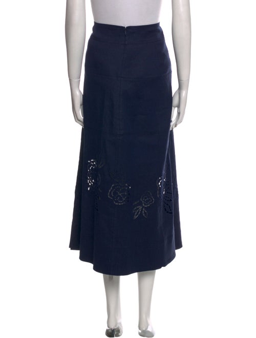 Tanya Taylor Linen Midi Length Skirt