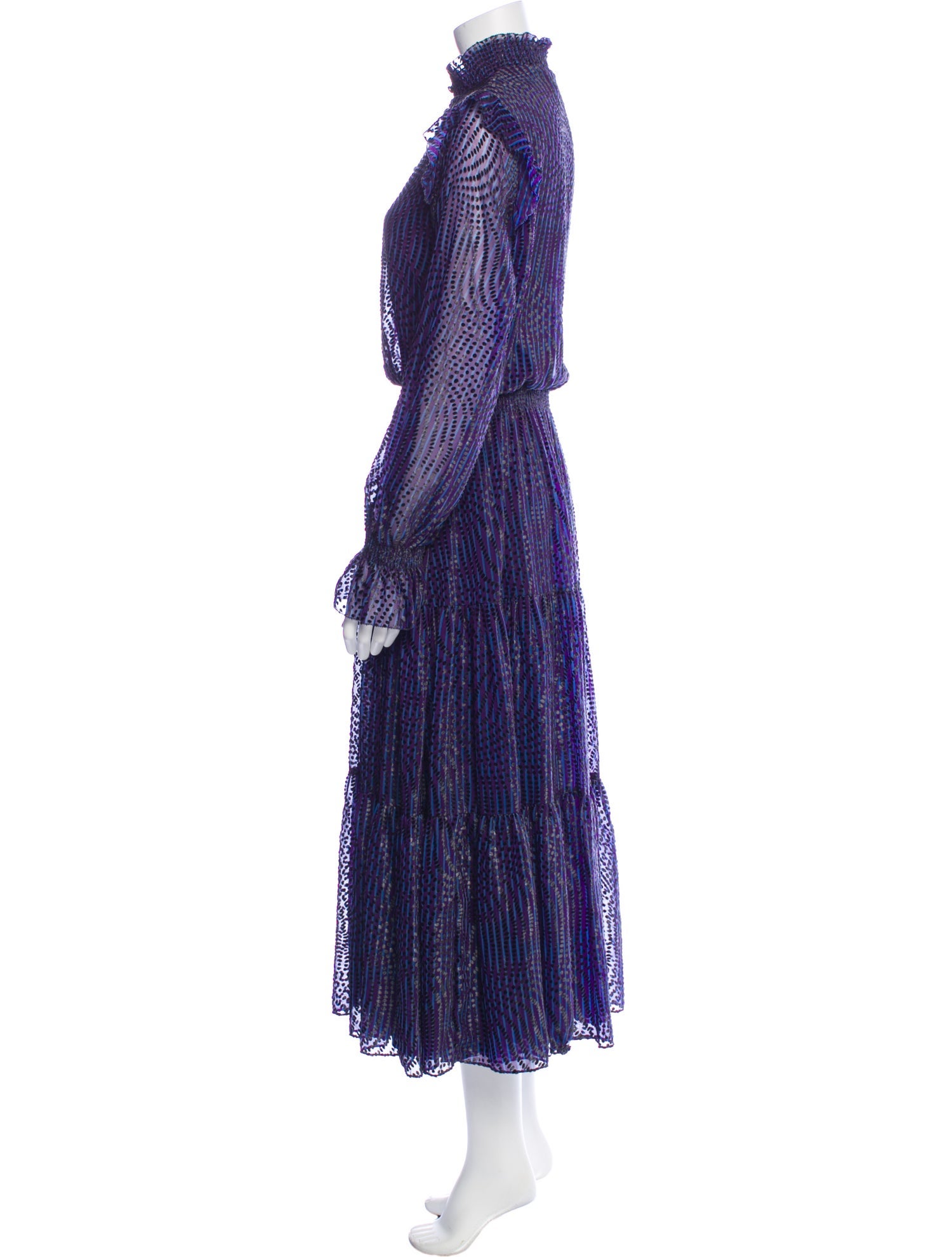 Tanya Taylor Striped Long Dress