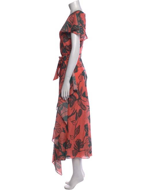 Tanya Taylor Floral Print Midi Length Dress