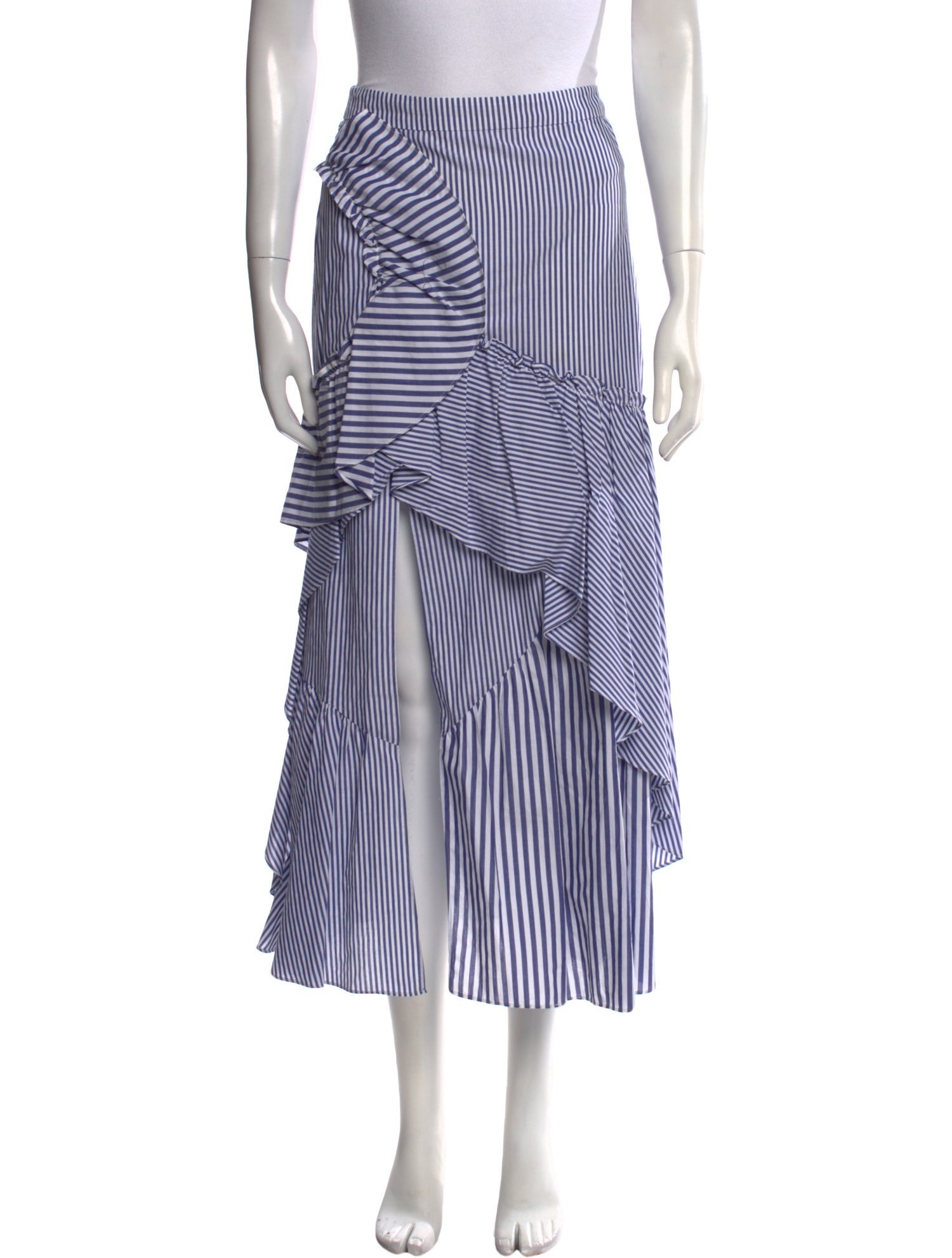 Tanya Taylor Striped Midi Length Skirt