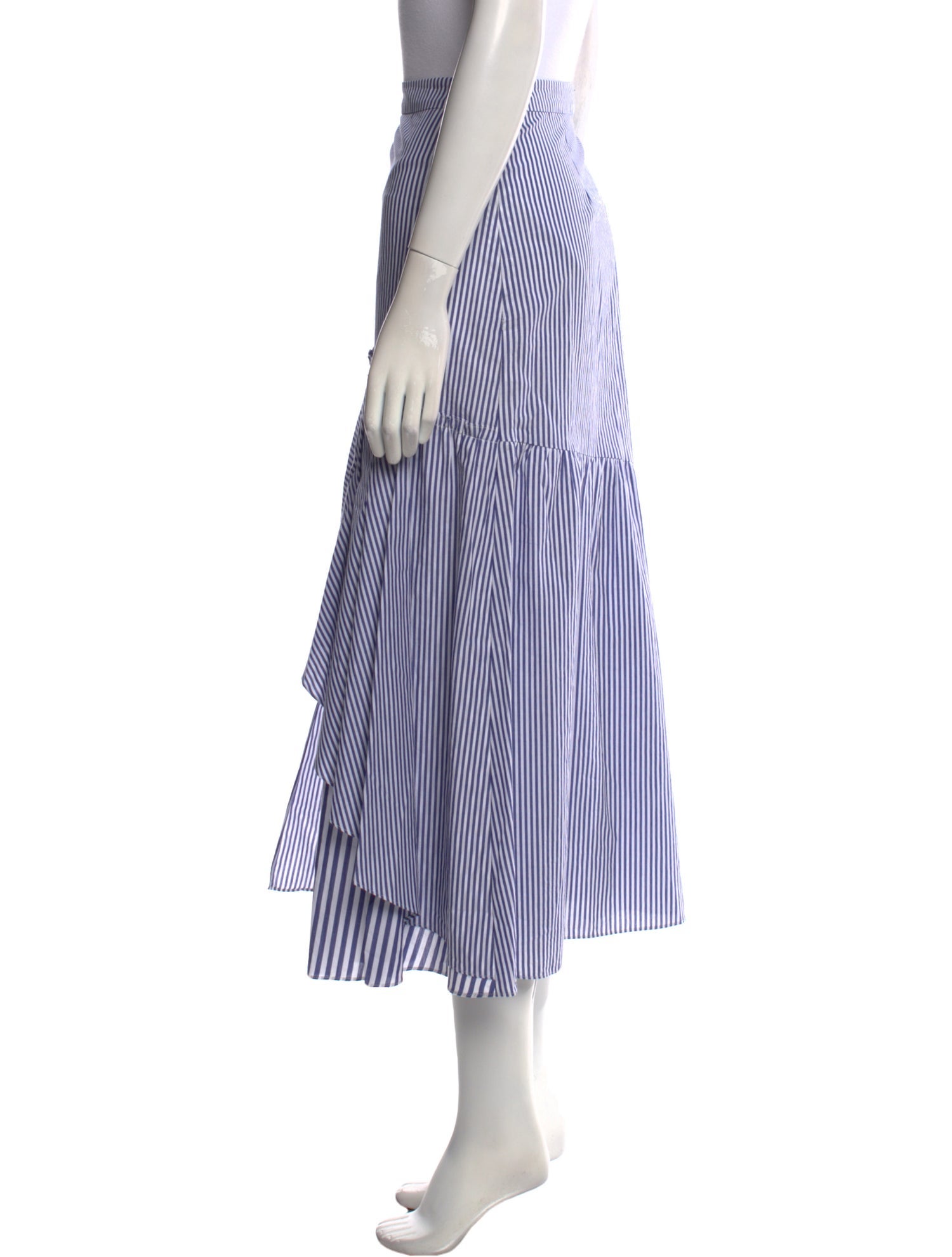 Tanya Taylor Striped Midi Length Skirt