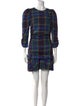 Tanya Taylor Plaid Print Mini Dress
