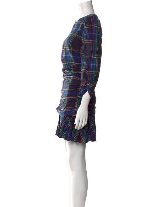 Tanya Taylor Plaid Print Mini Dress