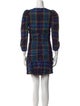 Tanya Taylor Plaid Print Mini Dress