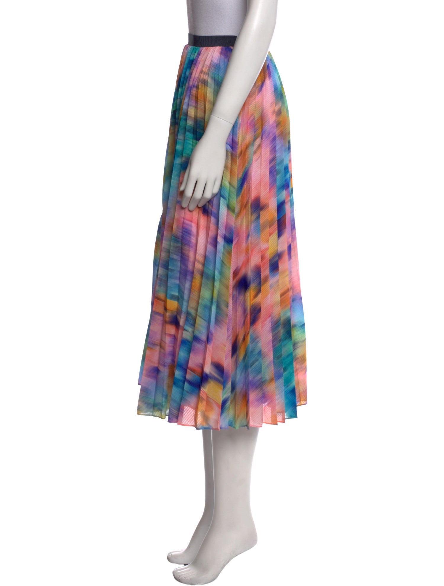 Tanya Taylor Tie-Dye Print Midi Length Skirt