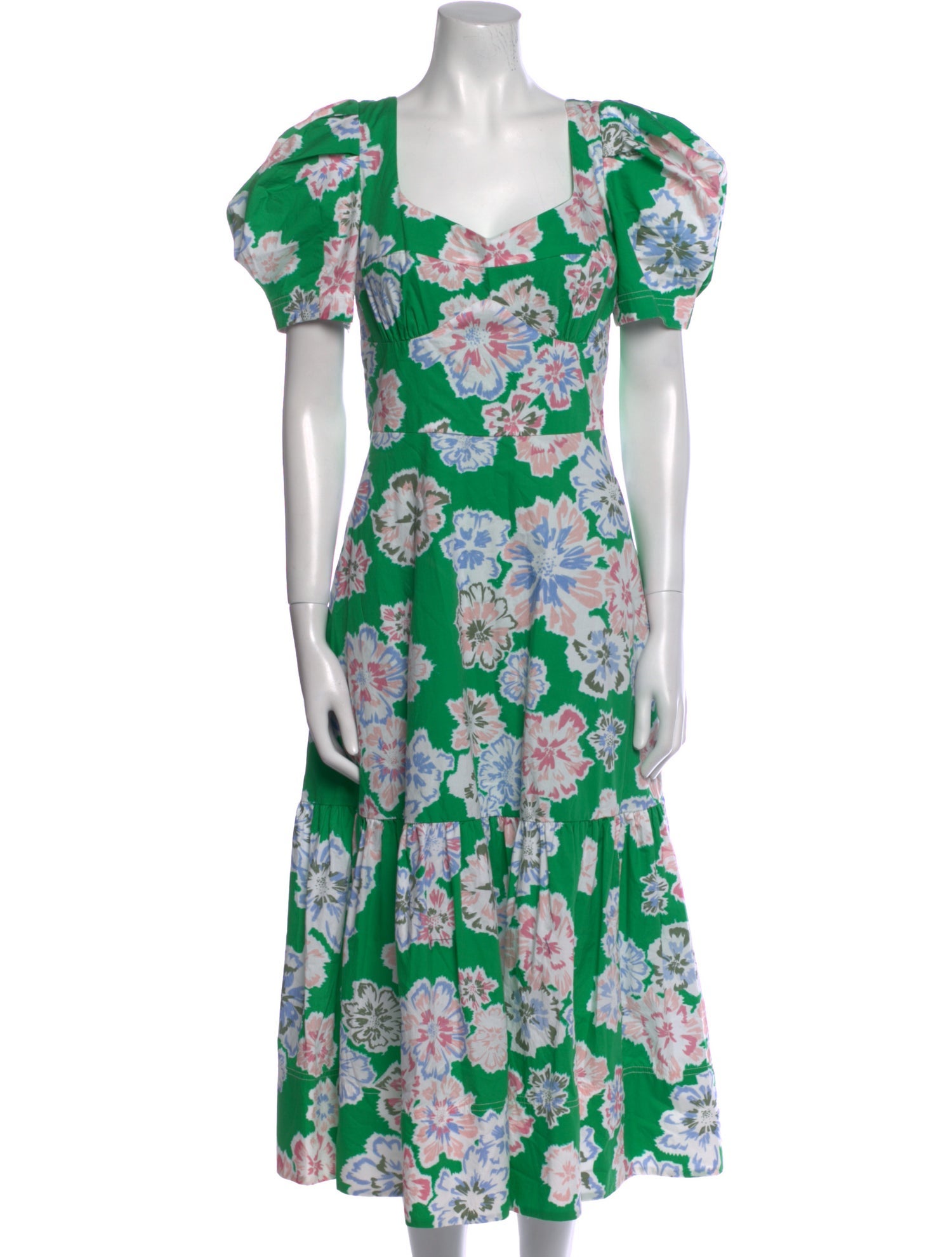 Tanya Taylor Floral Print Midi Length Dress w/ Tags