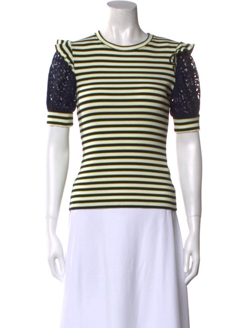 Tanya Taylor Striped Crew Neck T-Shirt