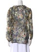 Tanya Taylor Linen Floral Print Blouse