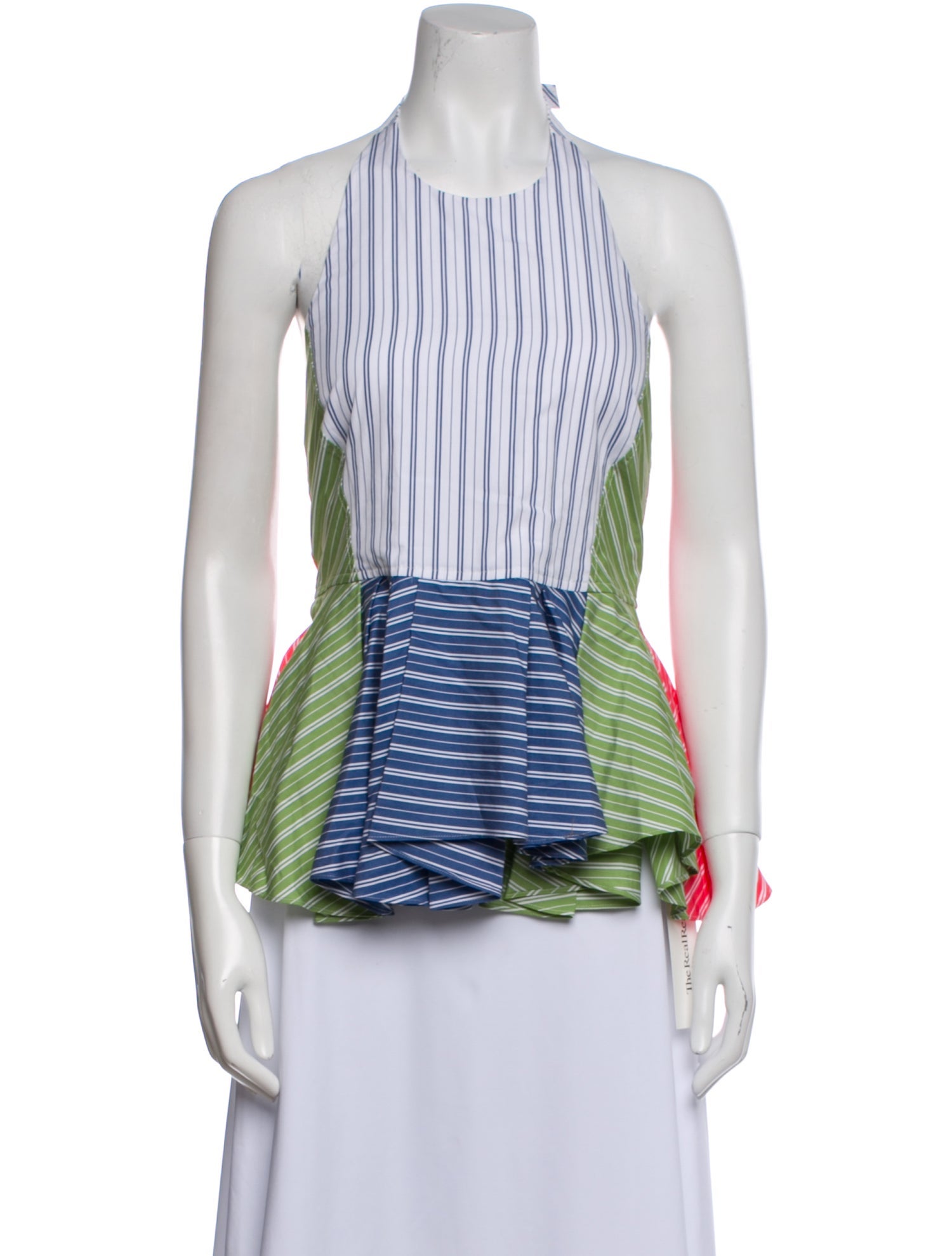 Tanya Taylor Striped Halterneck Top w/ Tags