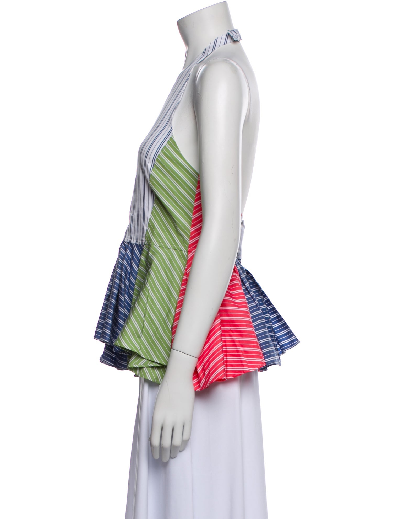 Tanya Taylor Striped Halterneck Top w/ Tags