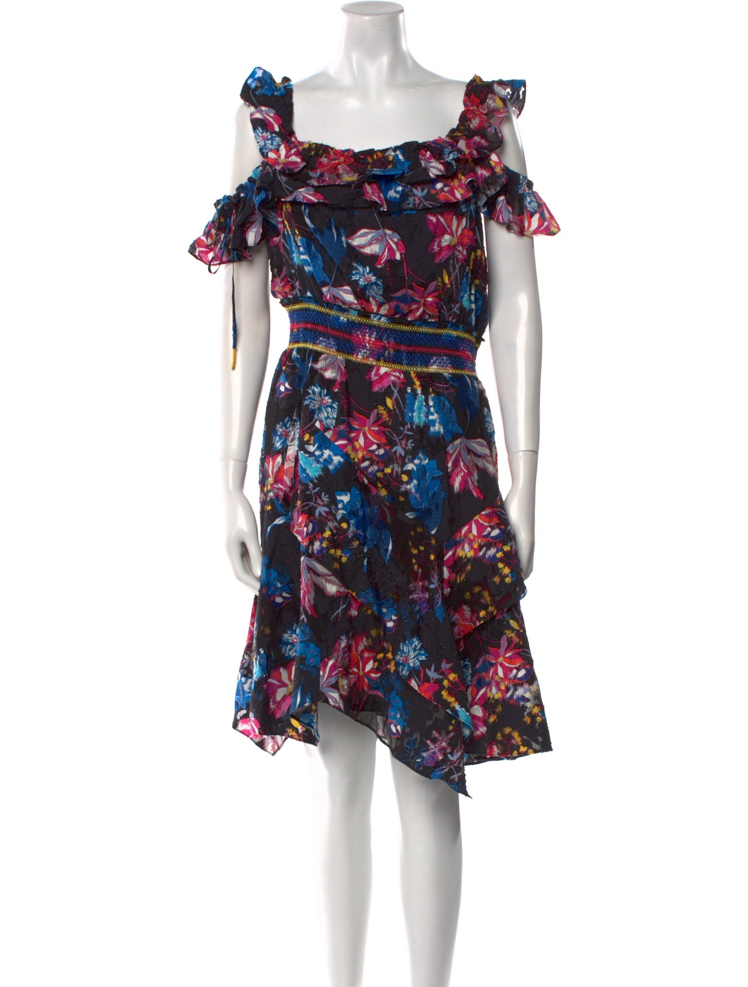Tanya Taylor Floral Print Mini Dress