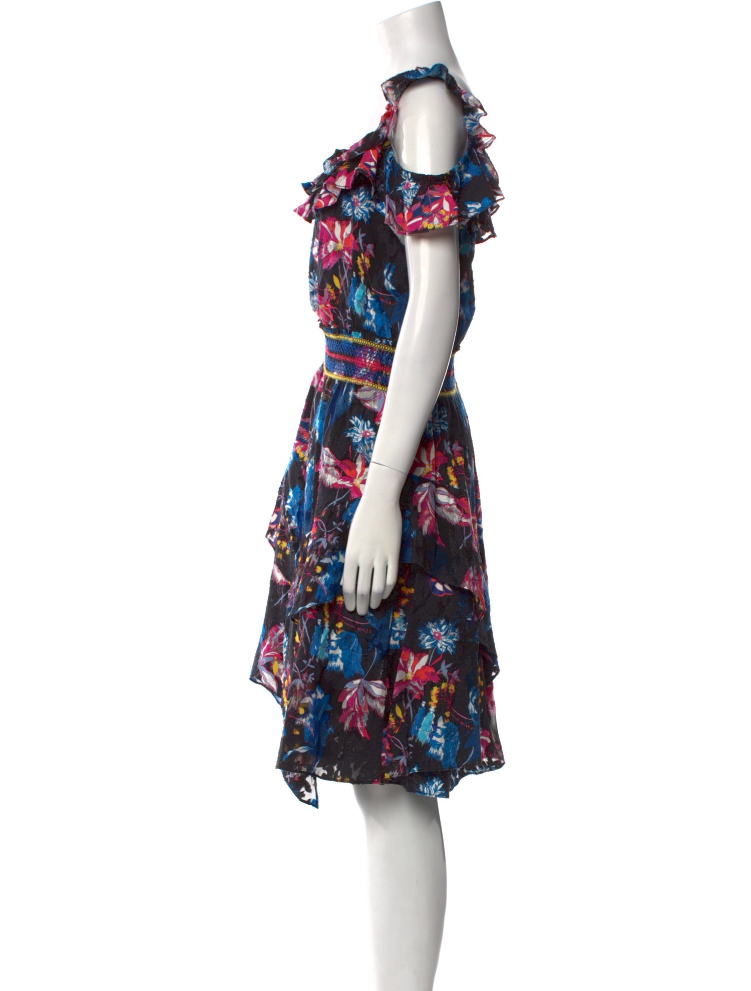 Tanya Taylor Floral Print Mini Dress