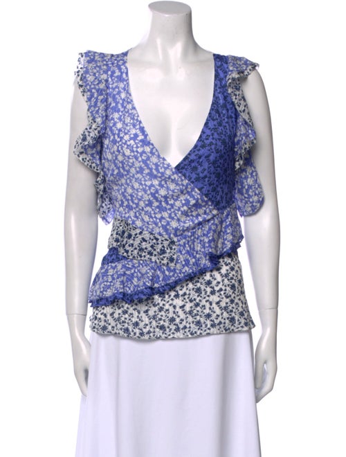 Tanya Taylor Silk Printed Blouse