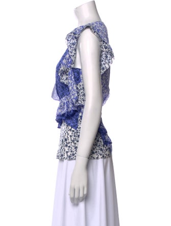 Tanya Taylor Silk Printed Blouse