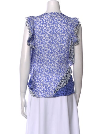 Tanya Taylor Silk Printed Blouse