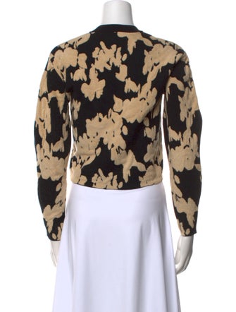 Tanya Taylor Floral Print Crew Neck Crop Top