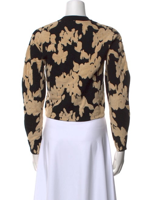 Tanya Taylor Floral Print Crew Neck Crop Top