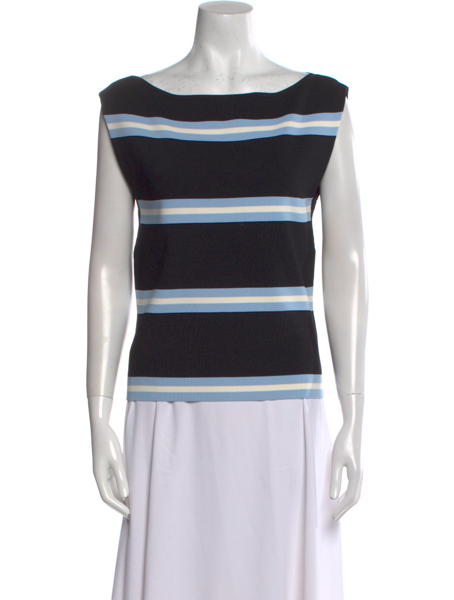 Tanya Taylor Striped Scoop Neck Top