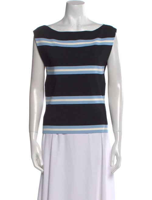 Tanya Taylor Striped Scoop Neck Top