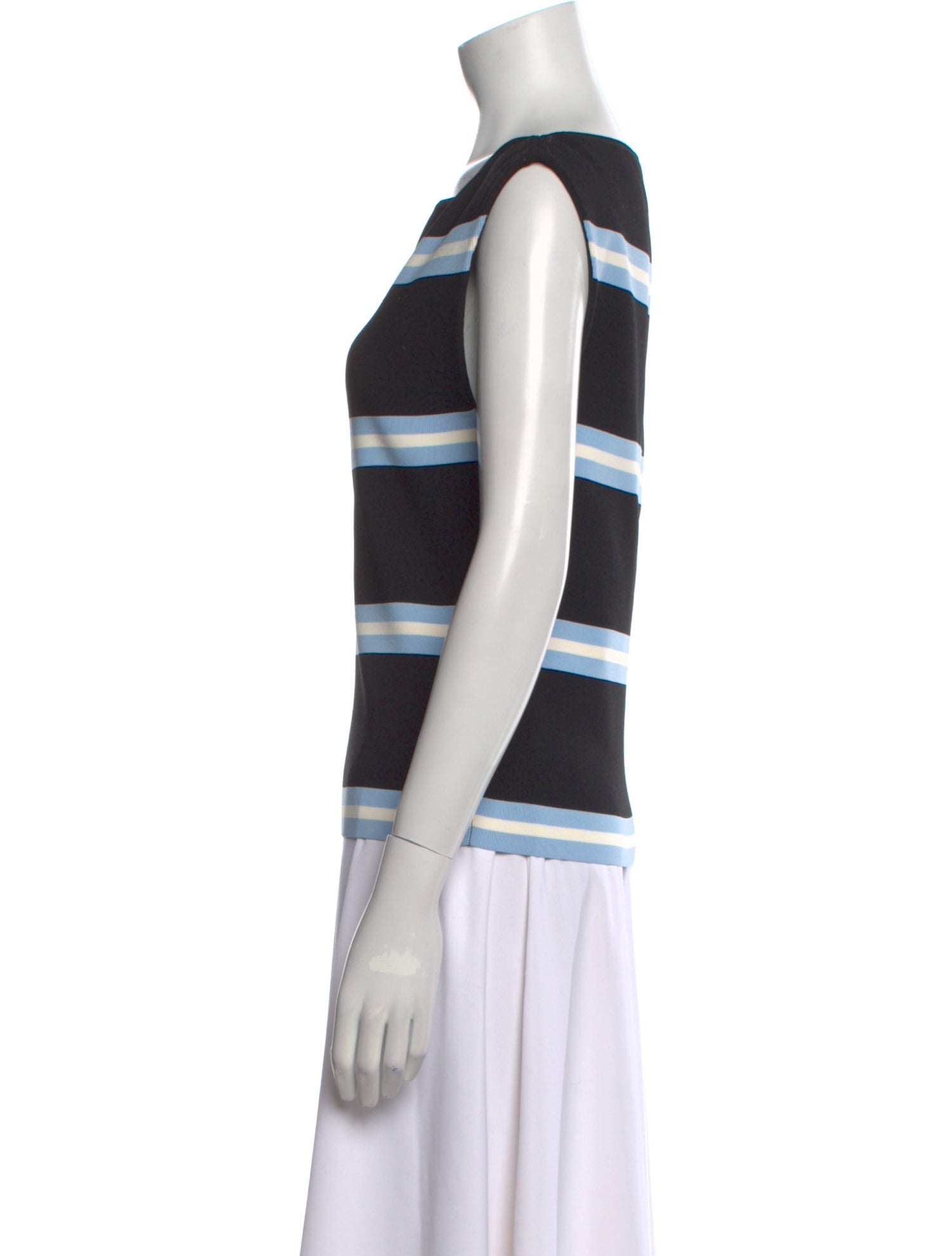 Tanya Taylor Striped Scoop Neck Top