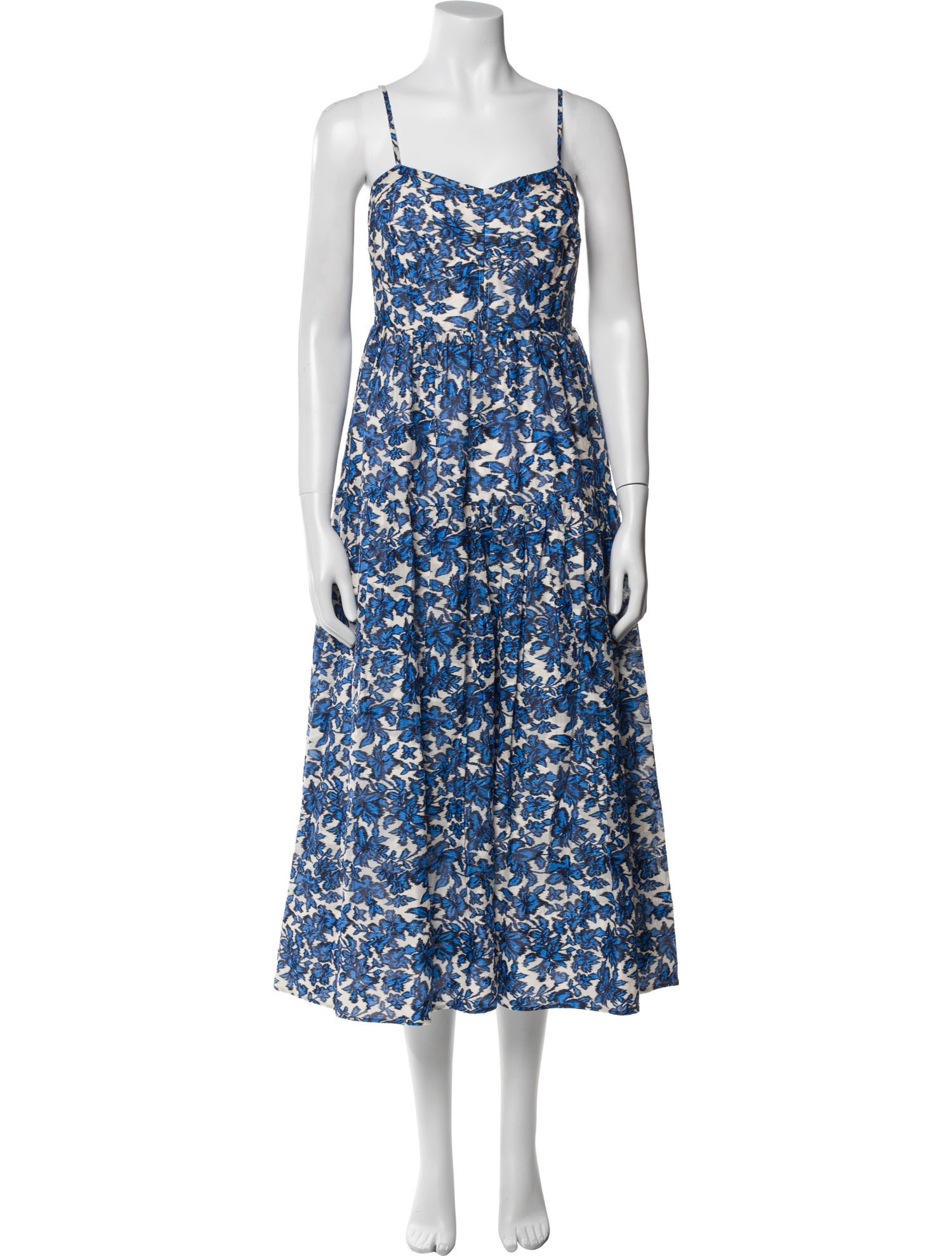 Tanya Taylor Floral Print Midi Length Dress