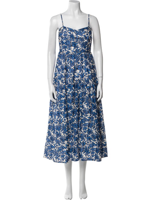 Tanya Taylor Floral Print Midi Length Dress