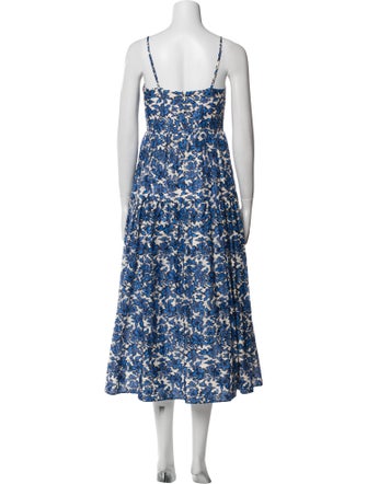 Tanya Taylor Floral Print Midi Length Dress