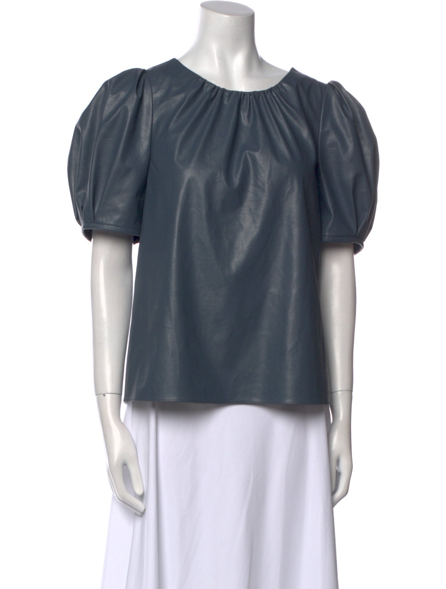 Tanya Taylor Scoop Neck Short Sleeve Blouse