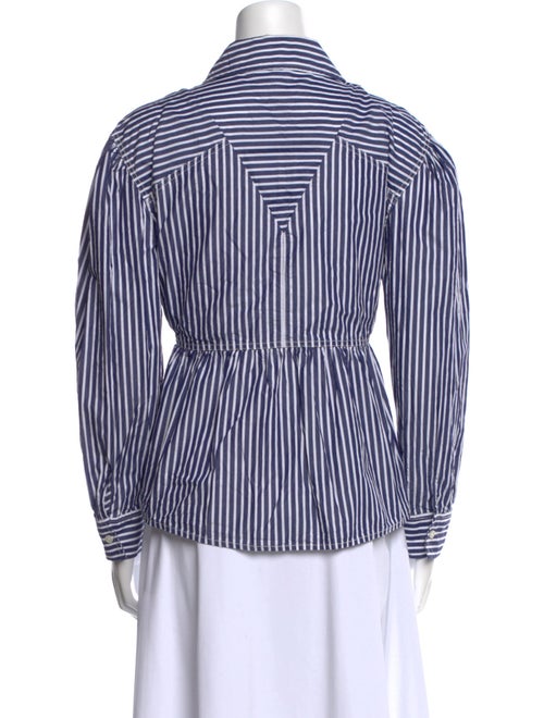 Tanya Taylor Striped Long Sleeve Button-Up Top
